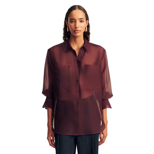 Shona Joy Tibby Silk Organza Shirt
